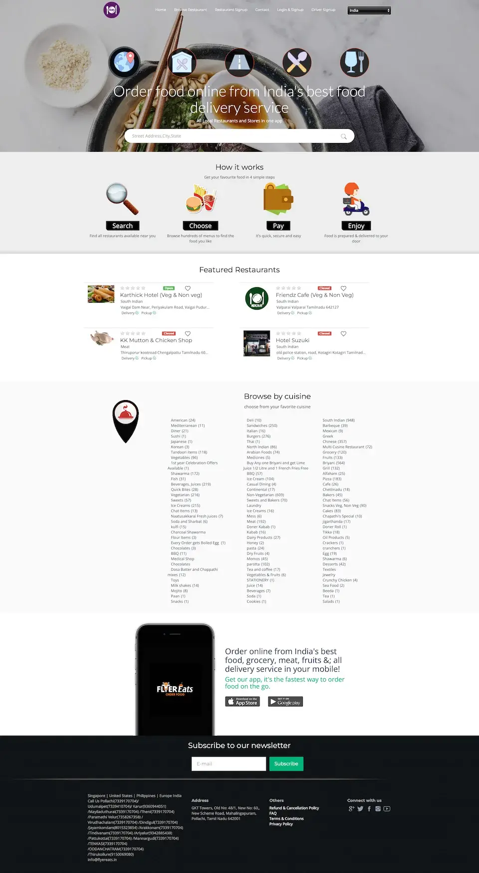White Label Food Delivery App 78 Flyereats food ordering website delivered by Miracuves