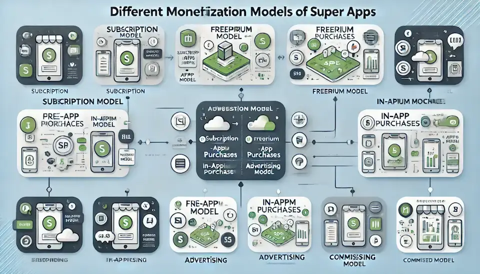Exploring Monetization Models for Super Apps In 2025 1 Different Monetization Models for Super Apps