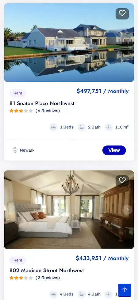 Zillow Clone 16 Zillow Clone Rental Properties List Screen.