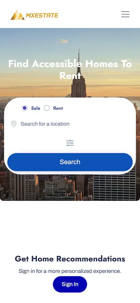 Zillow Clone 18 Search display to find accessible homes to rent -iZillow Clone.