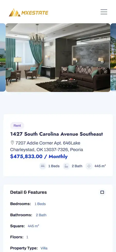 Zillow Clone 23 Zillow Clone Property Details Screen.