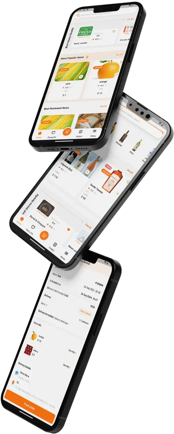 Swiggy Clone 11 Swiggy Clone Triple View Screen.