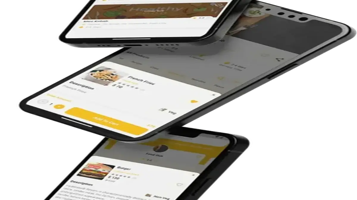 Ubereats Clone 11 UberEats Clone Mobile App Triple Screen View.