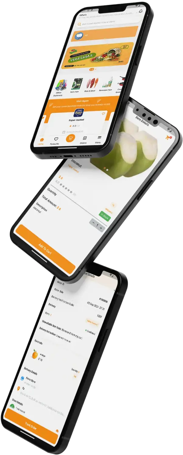 AmazonFresh Clone 11 AmazonFresh Clone App UI Triple Screen Display