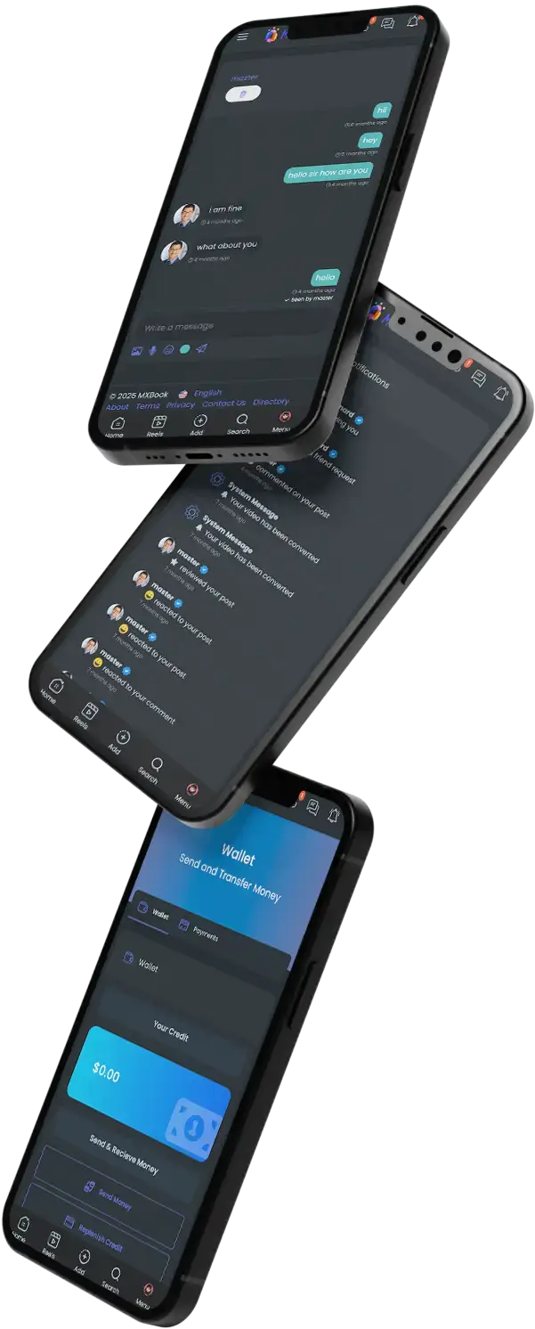 Facebook Clone 11 Facebook Clone App Design Three Mobile Screens Overview