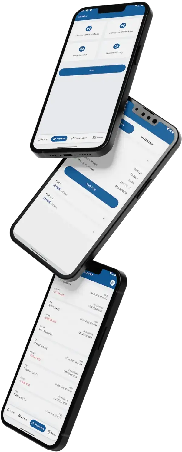 Banking Solution 11 banking solution UI Triple Screen Display