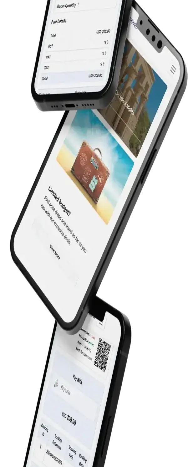 Yatra Clone 11 Yatra Clone App UI Triple Screen Display