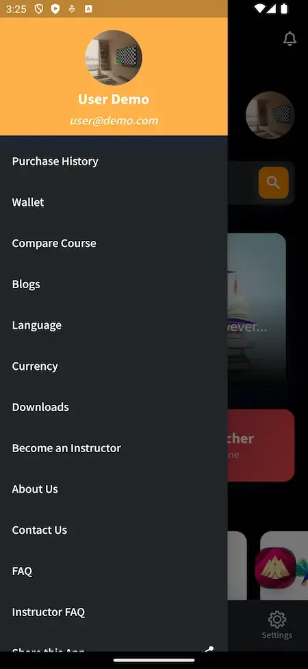 Byju's Clone 18 User demo showcasing features of a Byju’s clone app platform.