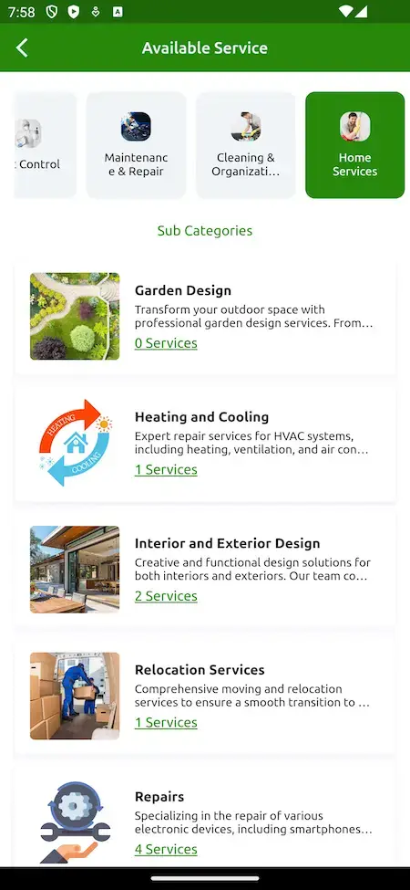 Thumbtack Clone 17 Thumbtack clone available services Screen