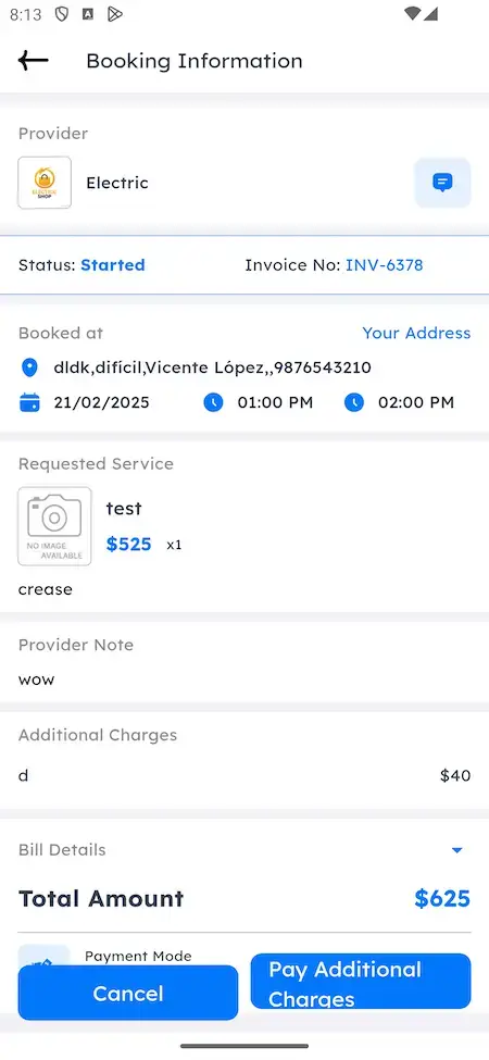 Uber for X 22 Uber for x clone booking information Summary Screen