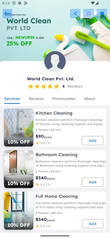 Uber for X 21 Uber for x clone cleaning services Summary Screen