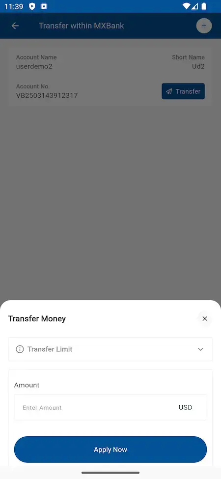 Banking Solution 19 Banking solution App amount transfer Screen