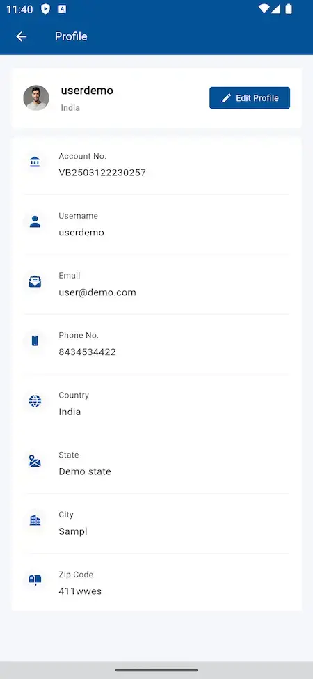 Banking Solution 18 Banking solution user profile interface