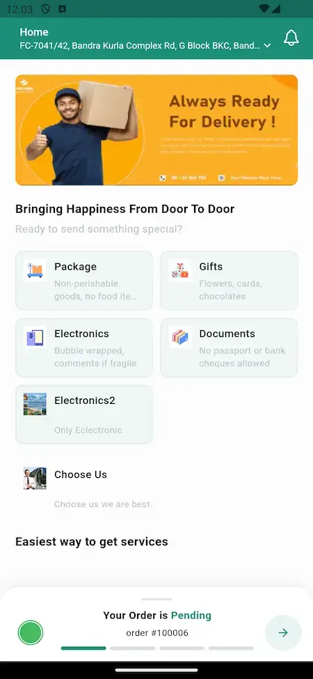 Uber Delivery Clone 17 Pending Order Popup Screen Uber Delivery Clone