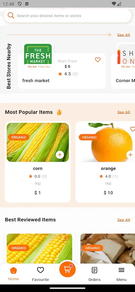 Swiggy Clone 18 Swiggy Clone Mobile App Popular Items Screen.