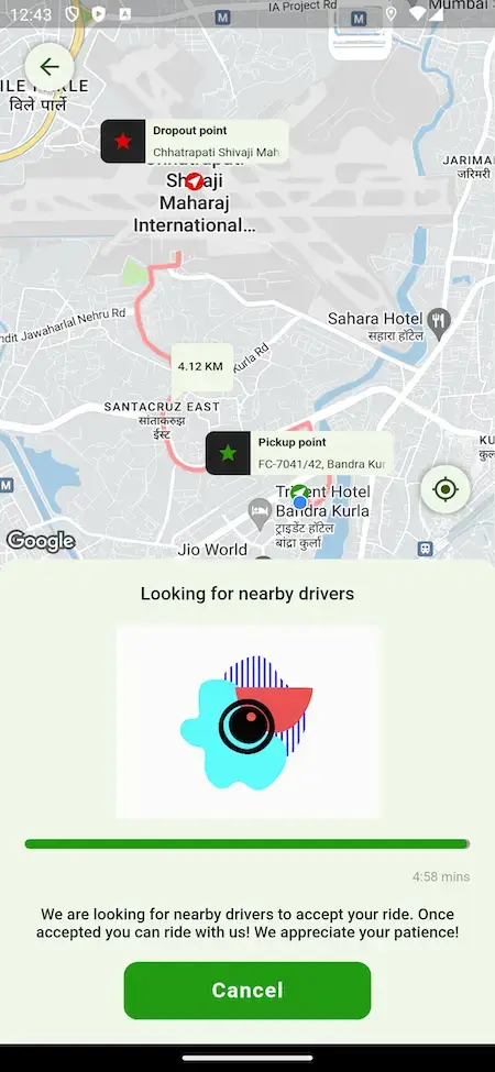 Grab Clone 21 Grab Clone Alternative App Nearby Drivers Screen.