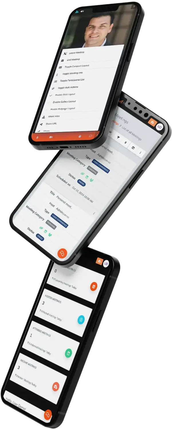 Skype Clone 11 Skype Clone App Three Mobile Screens Preview