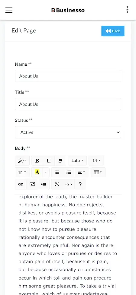 Squarespace Clone 19 Squarespace Clone edit page screen