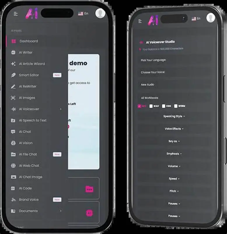 ChatGPT Clone 11 Chatgpt Clone Mobile App Triple View screen.