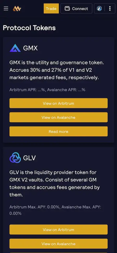 GMX Clone 19 GMX Clone Mobile App Protocol Screen.