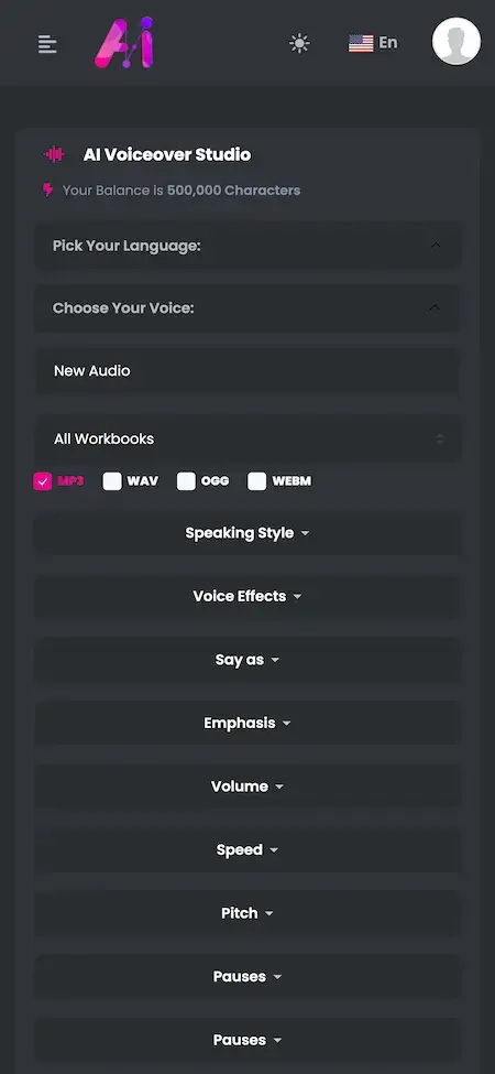 Apple AI ReALM Clone 17 Apple AI ReALM Clone Mobile App Voiceover Screen.