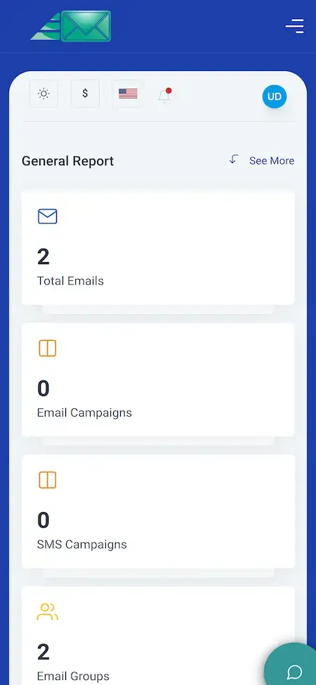 Mailchimp Clone 16 Mailchimp Inspired Mobile App Screen shows general report