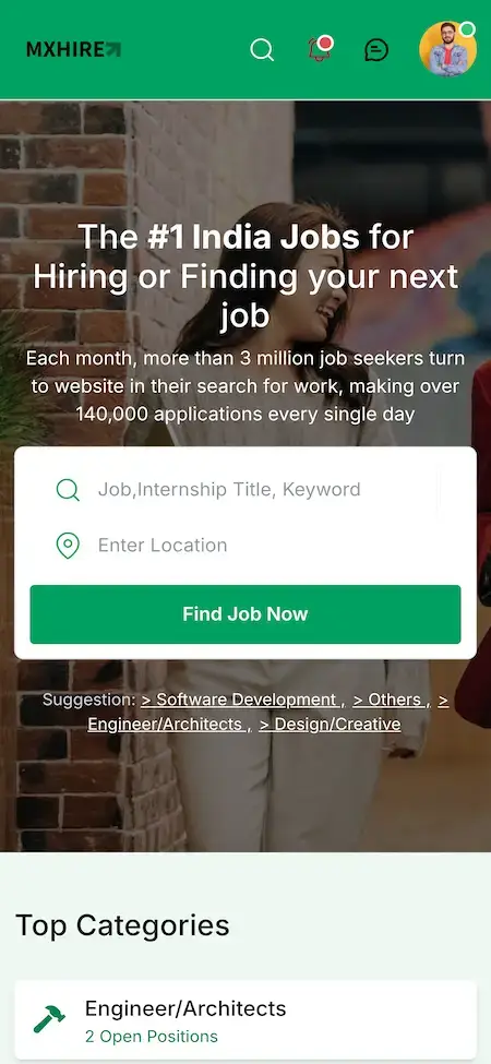 Job Portal 17 Job Portal Mobile App Find Job Now Screen