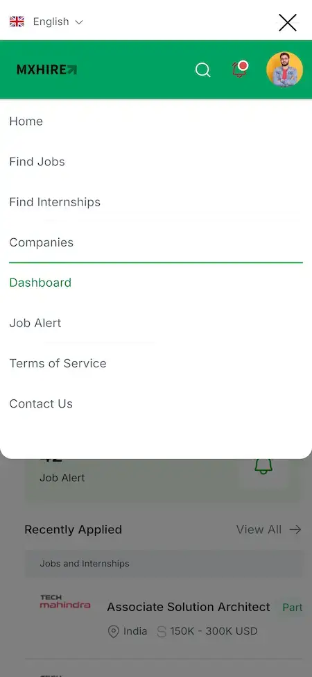 Indeed Clone 16 Indeed clone dashboard Summary Screen