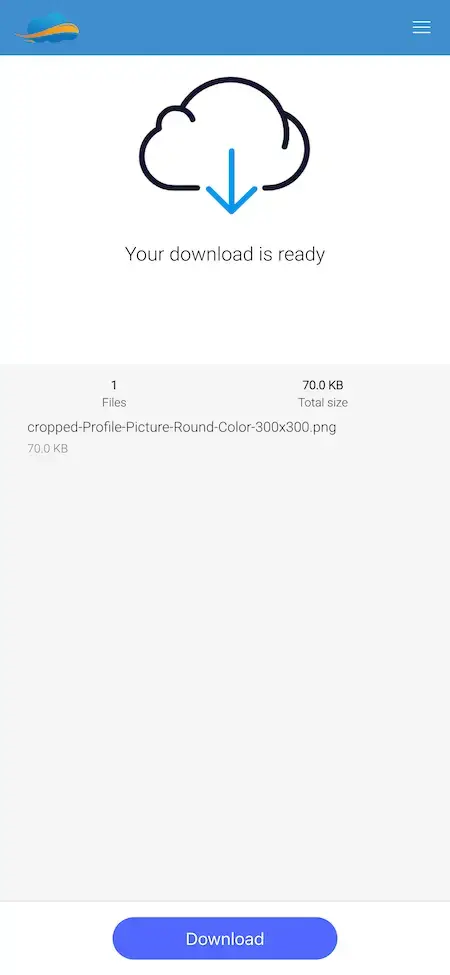 WeTransfer Clone 20 Wetransfer Clone Mobile UI Download Ready Screen