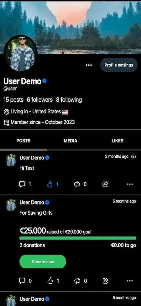 Twitter Clone 16 Twitter Clone Mobile App user demo Screen