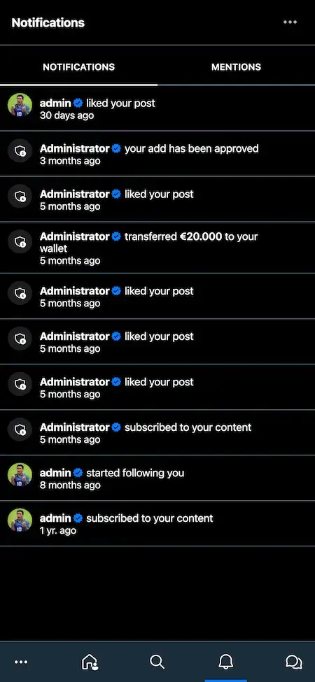 Twitter Clone 24 Twitter Clone Mobile App Notifications Screen