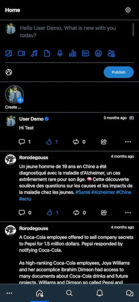 Twitter Clone 18 Twitter Clone Mobile App User demo Screen