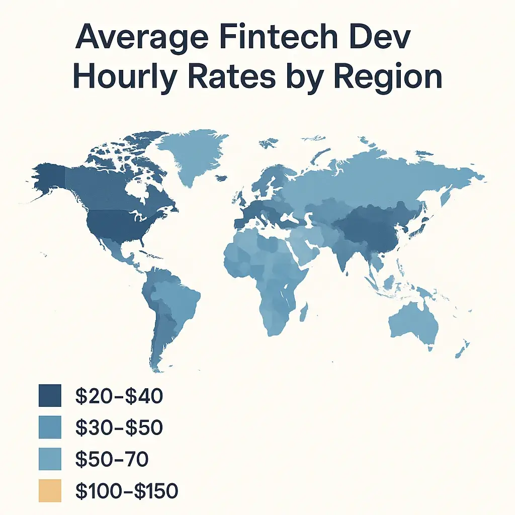 How Much Does It Really Cost to Build a Fintech App in 2025? 3 Average Fintech Dev Hourly Rates by Region