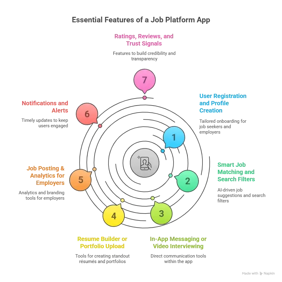 How to Develop a Job and Career Platform App 1 features of a job portal app