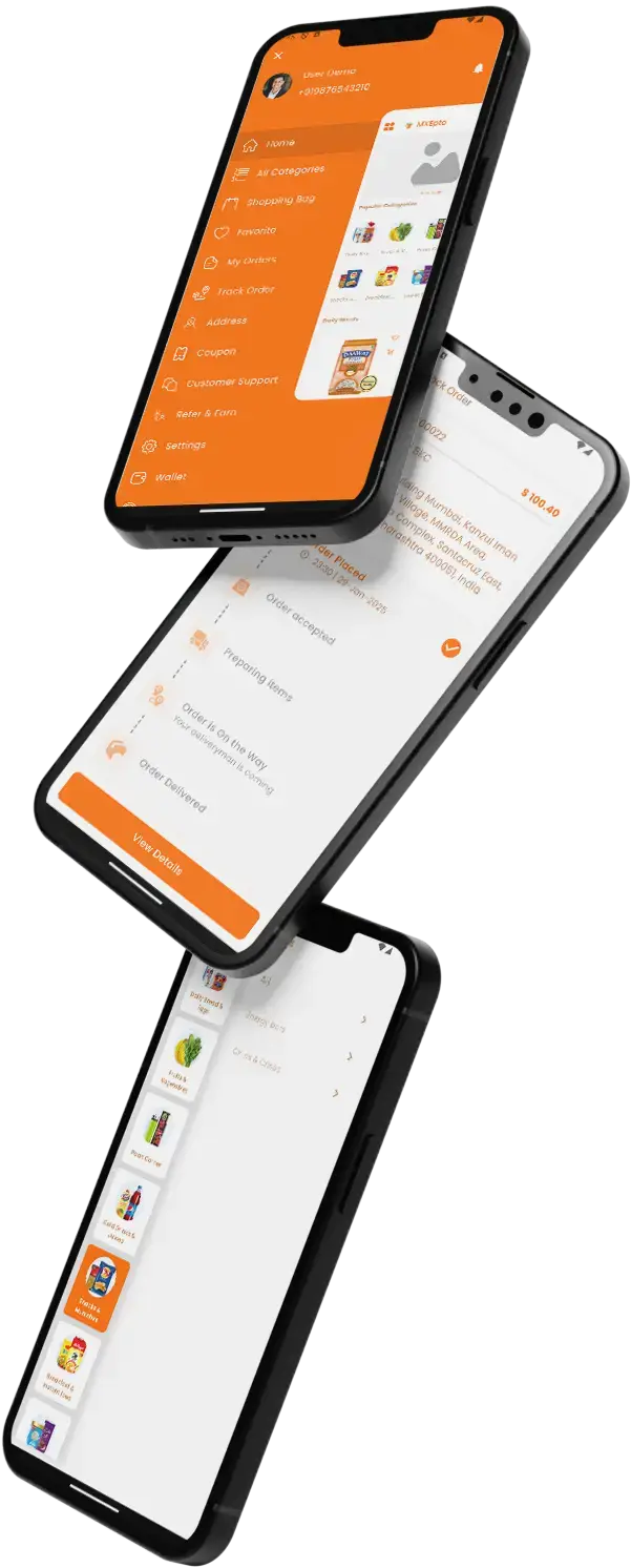 Grofers Clone 11 Grofers clone app screens
