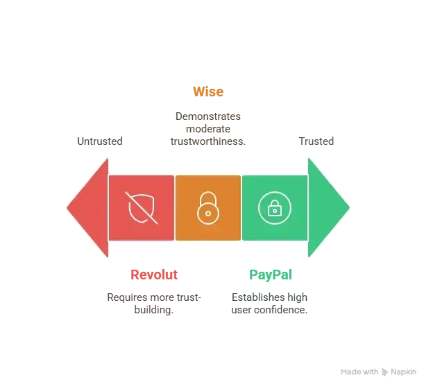 How to Market a International Money Transfer App successfully After Launch 1 Infographic showing key trust signals of international money transfer apps like encryption, compliance, low fees, and real-time tracking