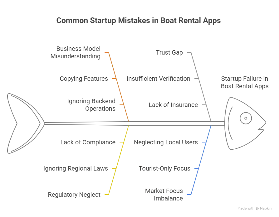 Top 5 Mistakes Startups Make When Building a GetMyBoat Clone 1 COMMON MISTAKES IN BOAT RENTAL APPS