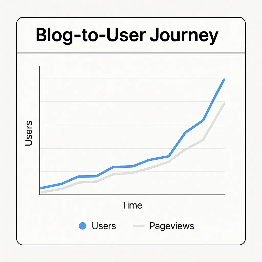 How to Market a Website Builder SaaS Platform App Successfully After Launch 2 blog to user journey graph
