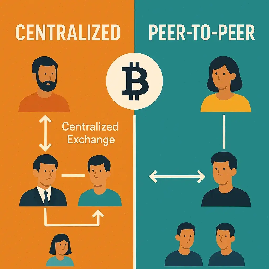 How to Build a Paxful Clone 4 centralized vs p2p crypto exchange infographic