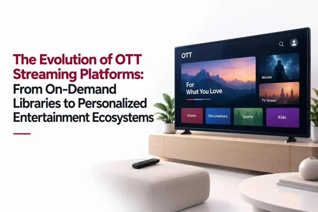 Evolution of OTT streaming platforms from on-demand libraries to personalized entertainment ecosystems
