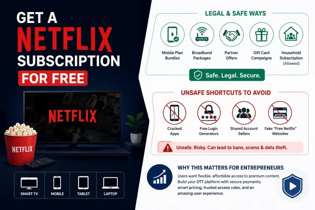 Can I get a Netflix subscription for free? 1 How to get a Netflix subscription for free using legal and safe offers while avoiding cracked apps and fake login generators