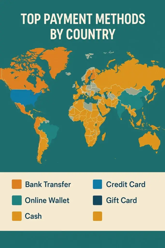 How to Build a Paxful Clone 2 regional crypto payment methods map