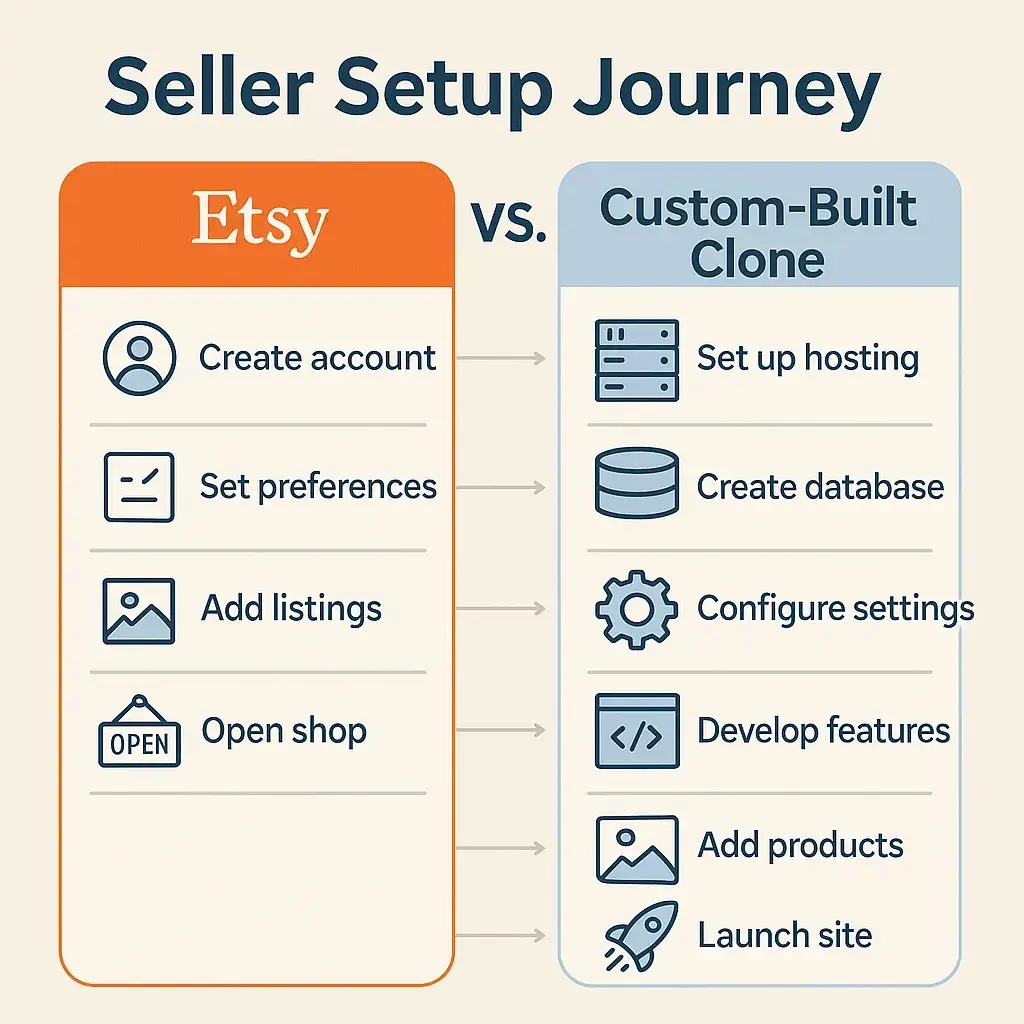 Etsy App Features Every Marketplace Startup Needs 1 Etsy Setup Comparison