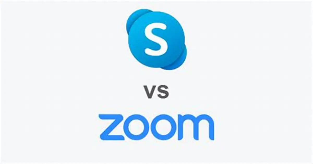 Skype Features List: Why It Still Matters in a Zoom-Obsessed World 2 Side-by-side mobile screenshots comparing Skype and Zoom screen sharing interfaces during a video call