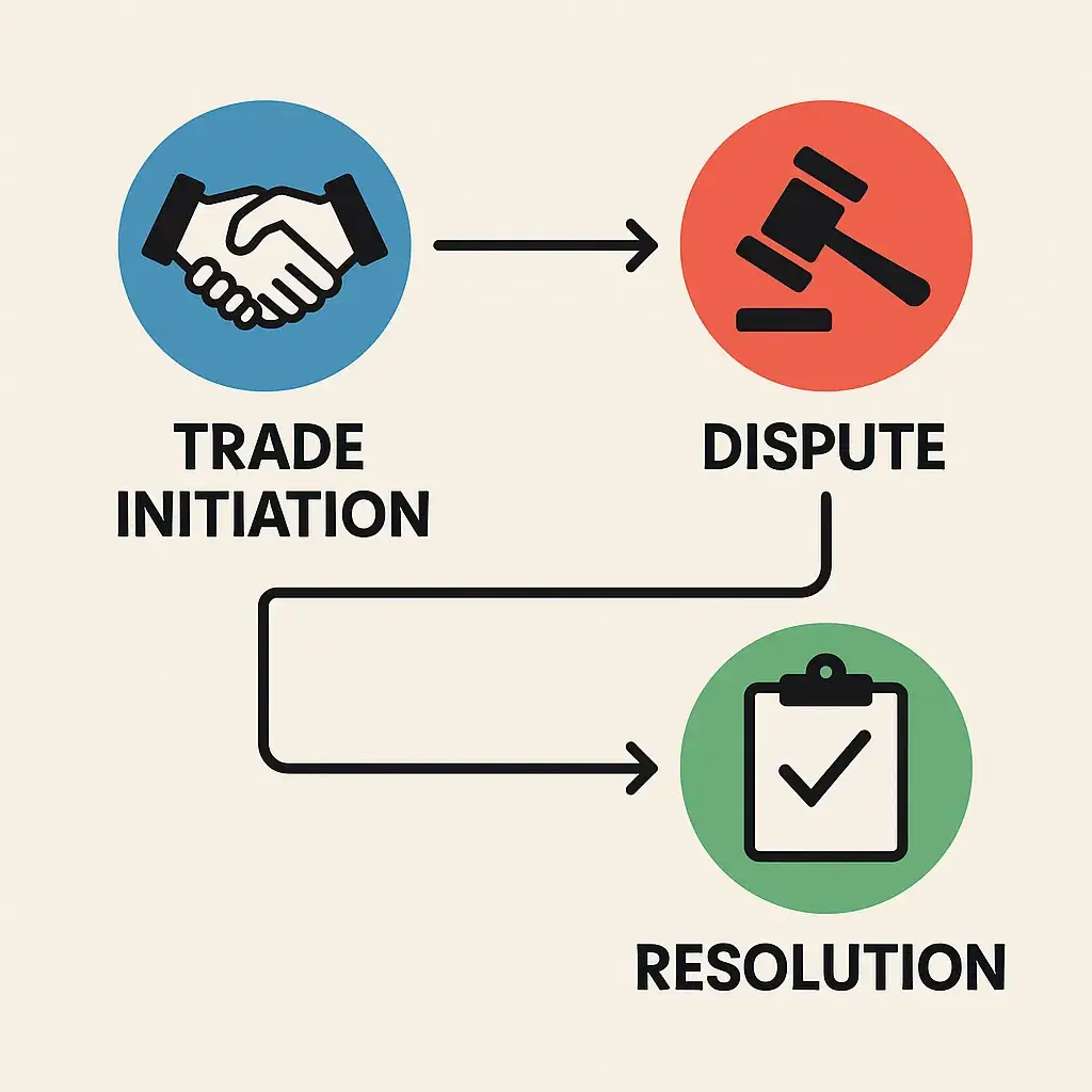 Paxful Features List: The Power Tools Behind a Peer-to-Peer Crypto Empire 3 Trade Dispute Timeline Infographic