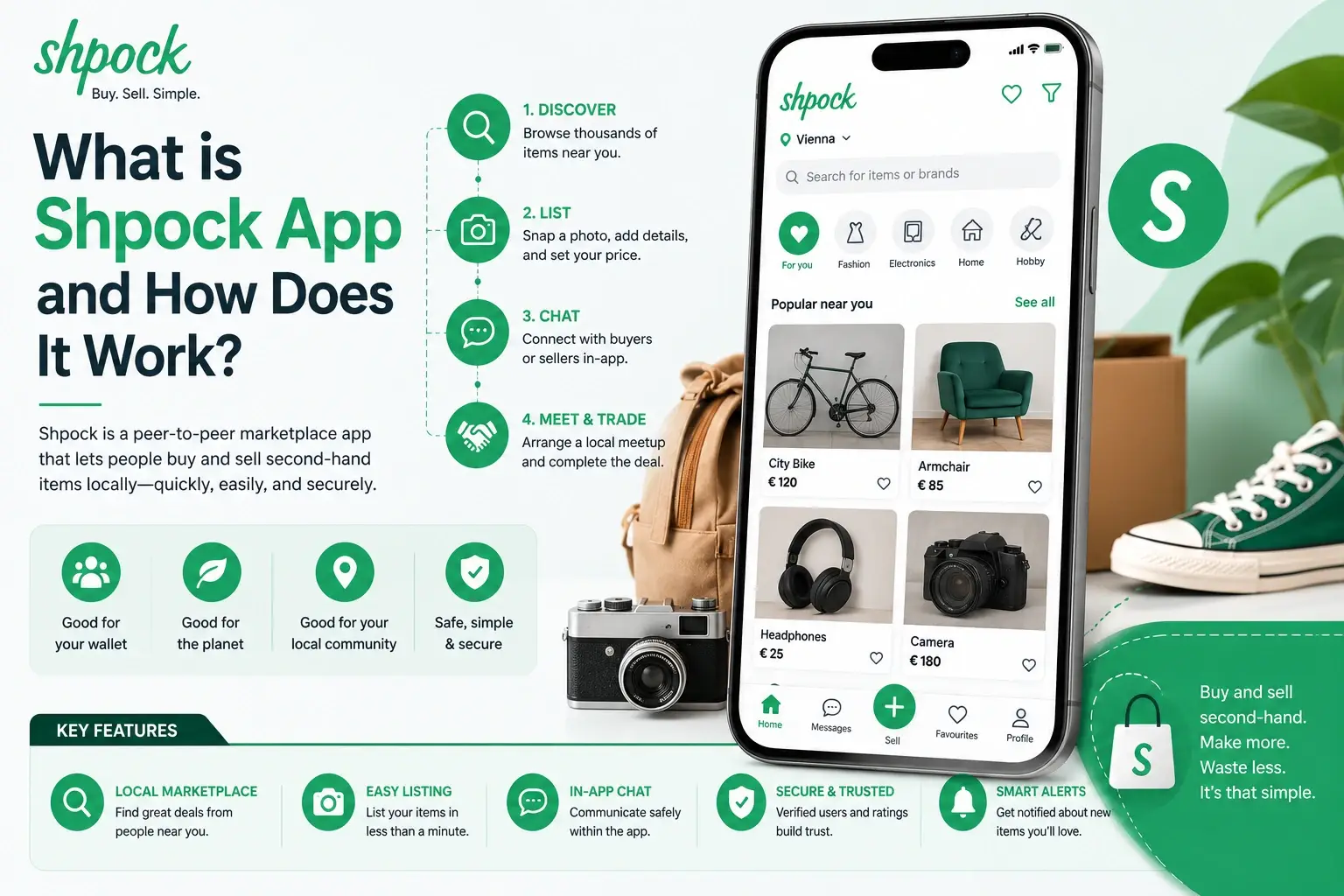 Learn what the Shpock app is and how it works as a peer-to-peer marketplace platform. Explore its buying and selling process, local discovery features, in-app chat, secure transactions, and marketplace experience.