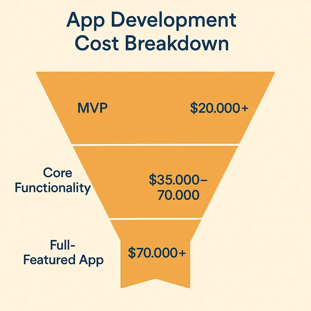 A Step-by-Step Guide to Costing Your Furnished Apartment Marketplace App 4 app development cost breakdown funnel