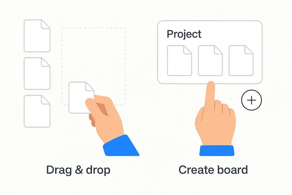 WeTransfer App Features List: The Simplicity Behind the Sharing Giant 3 drag drop board creation ux gestures