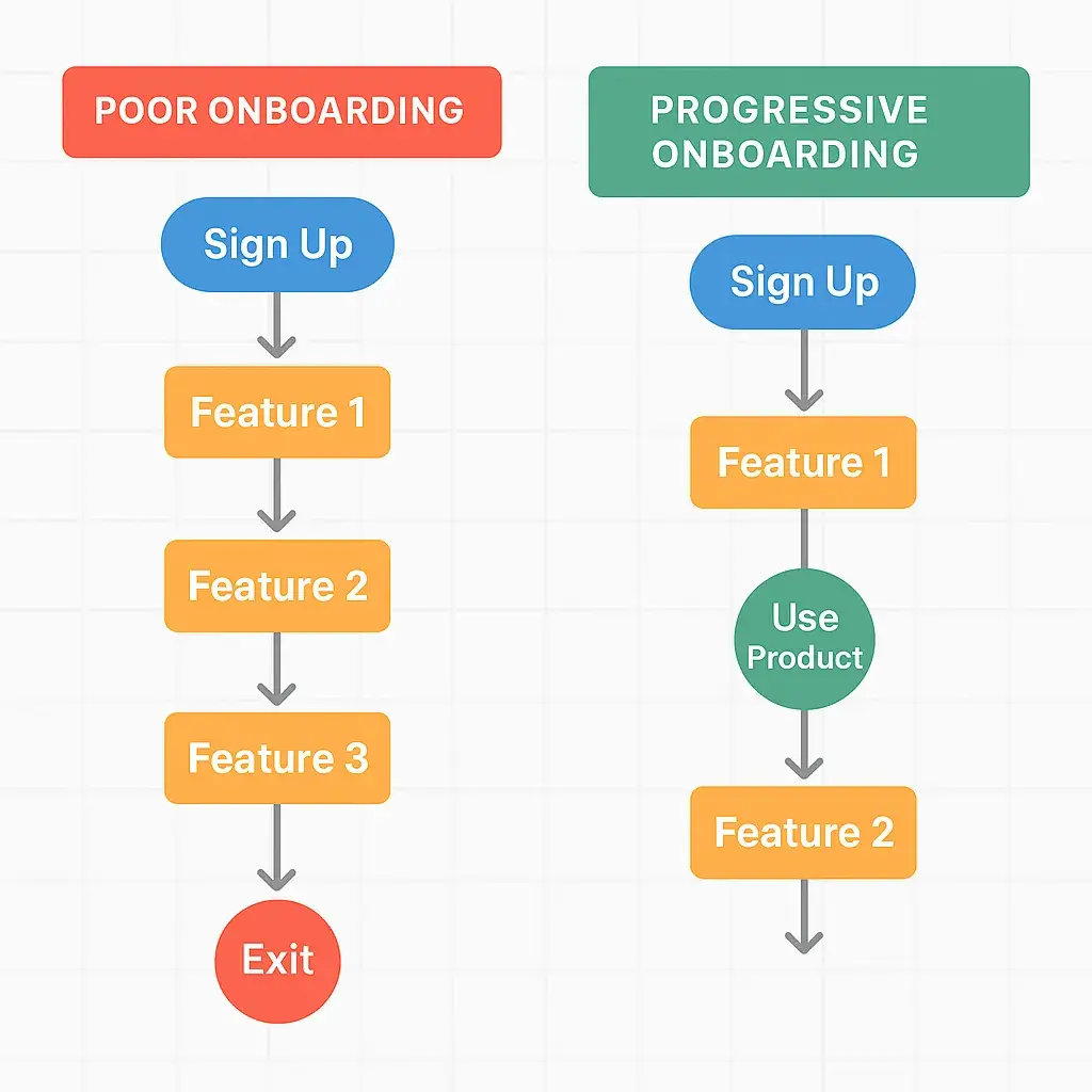 Top UI/UX Mistakes in International Money Transfer Apps 2 onboarding flow good vs bad money transfer