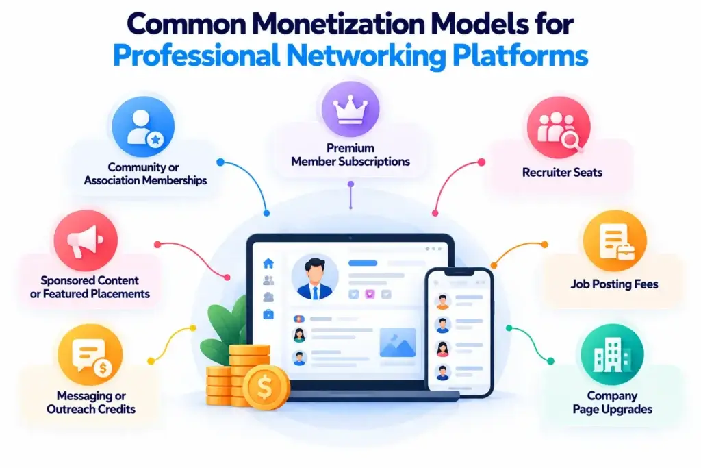 What Is a Professional Networking Platform and How Do Profiles, Connections, Jobs, and Messaging Work? 2 Professional networking platform monetization models